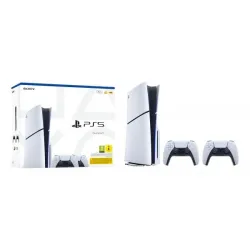 Sony Ps5 Console 1tb Bianca Lettore + 2 Controller White It 711719022404