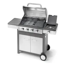 Ompagrill Barbecue 5B Barbecue GPL Ompagrill 5 B INDIANAPOLIS Grigio e Inox 8006339500404