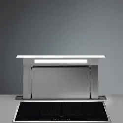 Cappa Falmec Da Base Down Draft Finitura Acciaio Inox E Vetro Bianco Da 90 Cm - CDDW90.E1P2 ZZZF400F