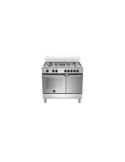 La Germania AMN9P5EXV Cucina Gas 5 Fornelli con Forno Elettrico da 90 cm Acciaio inossidabile