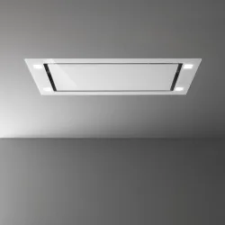 Cappa Falmec A Soffitto Sirio Finitura Vetro Bianco Da 90 Cm