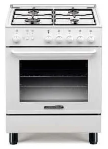 La Germania Cucina cm. 60 - S14041WT/19 - bianco 4 fuochi a gas - forno singolo a gas