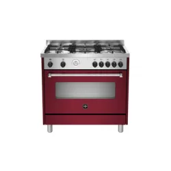 La Germania Americana AMN965EVIT cucina Gas Bordeaux, Acciaio inossidabile A
