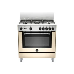 LA GERMANIA AMN855GCRV - CUCINA 5 FUOCHI GAS, FORNO GAS VENTILATO, 80X50 CM, CREMA, CLASSE A