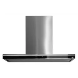 Cappa Falmec a Isola Lumina NRS Finitura Acciaio Inox E Vetro Nero Da 90 Cm - CLMI90.00P2 NROI490F