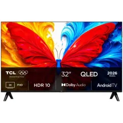 Tcl TVC QLED 32 FHD 4K DOLBY 2.0 16W ANDROID CON HOTEL TV5901292530389