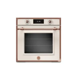 Forno da Incasso Elettrico Bertazzoni 60 cm Pirolitico Vapore Total Steam 11 Funzioni Classe A++ Serie Heritage Avorio Finiture Rame F6011HERVPTAC