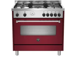 La Germania AMN965GVIT Cucina Gas 5 Fornelli con Forno da 90 cm Rosso