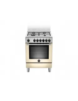 Bertazzoni La Germania AMN664ECRV Cucina Gas 4 Fornelli con Forno Elettrico da 60 cm Crema