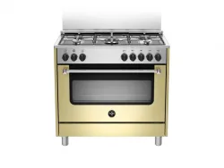La Germania AMN965ECRV Cucina Gas 5 Fornelli con Forno Elettrico da 90 cm Crema