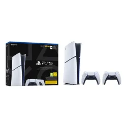 Sony Ps5 Console Slim 825gb Bianca Digital + 2 Controller White It 711719022633