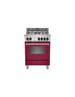 La Germania Cucina Combi AMN664GVIT 4 Fornelli con Forno da 60 cm Rosso