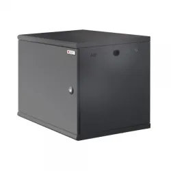 Techly Professional Armadio Rack 19'' a muro 16U sezione unica P 600mm Porta Cieca Nero