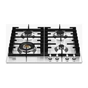Piano Cottura ad Incasso Bertazzoni P604LMODX 60 Cm 4 Fuochi Gas Wok laterale Griglie in Ghisa Serie Modern Acciaio Inox