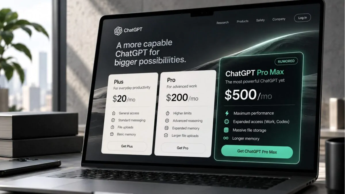 ChatGPT Pro Max: nuovo abbonamento a 500$ mensili
