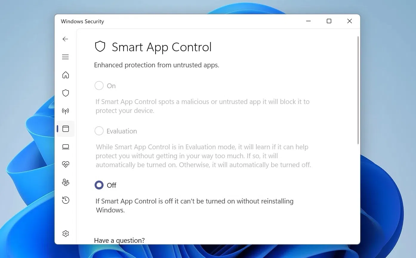 Bug su Windows 11: Smart App Control non si attiva, ecco la soluzione
