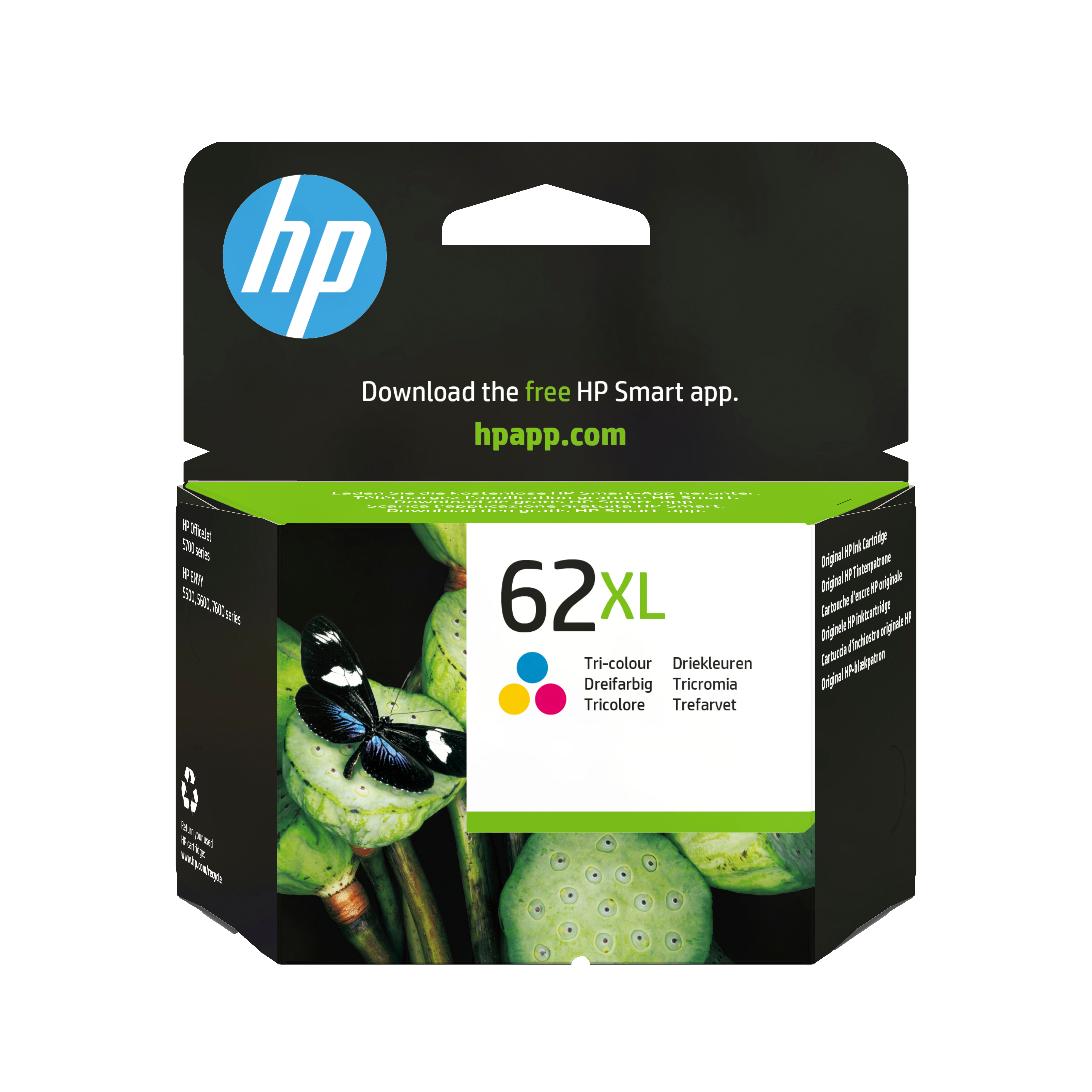 HP Cartuccia originale inchiostro tricromia ad alta capacità HP 62XL