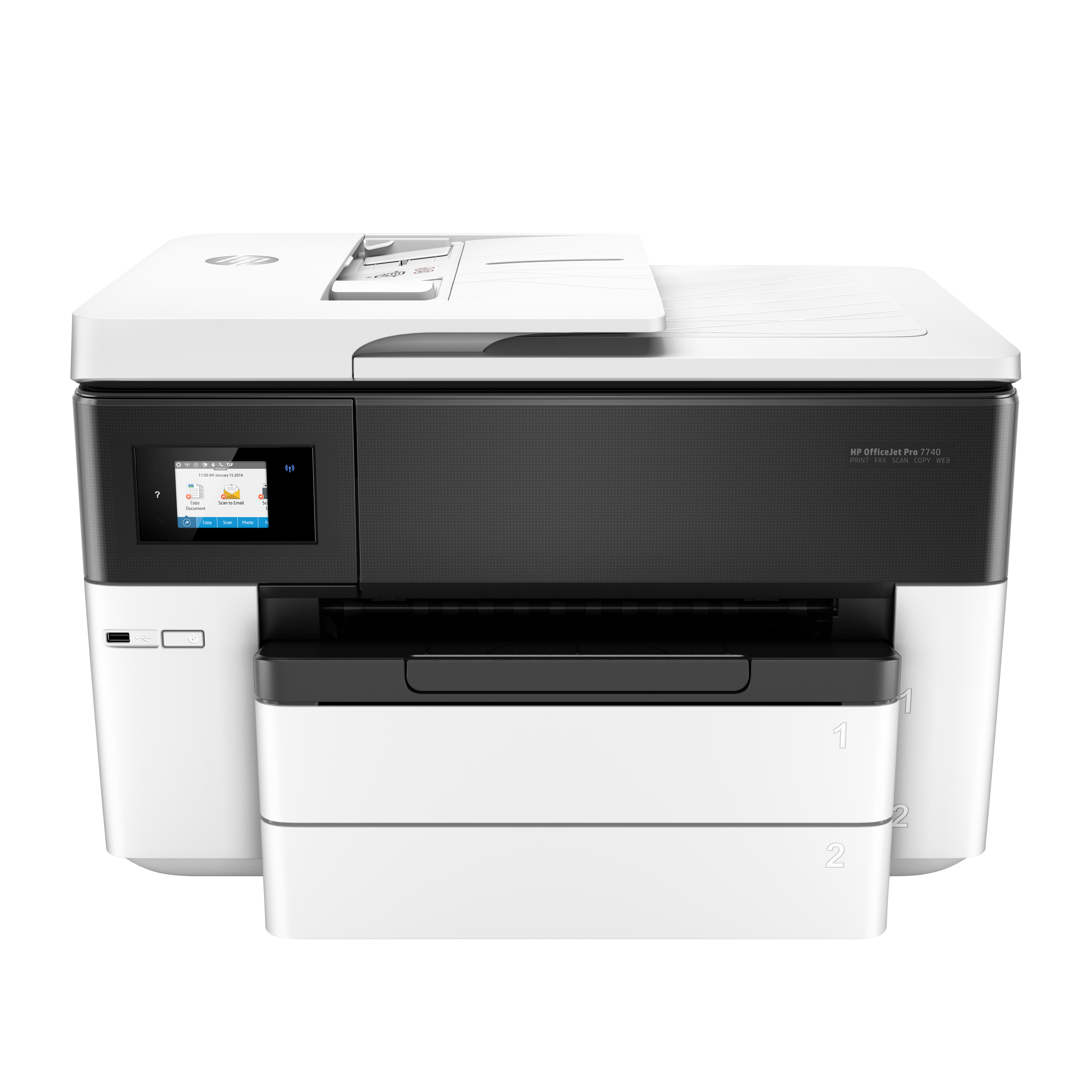 HP OfficeJet Pro 7740 Wireless All-in-One Colore Stampante, Stampa fronte/retro; fotocopiatrice, scanner