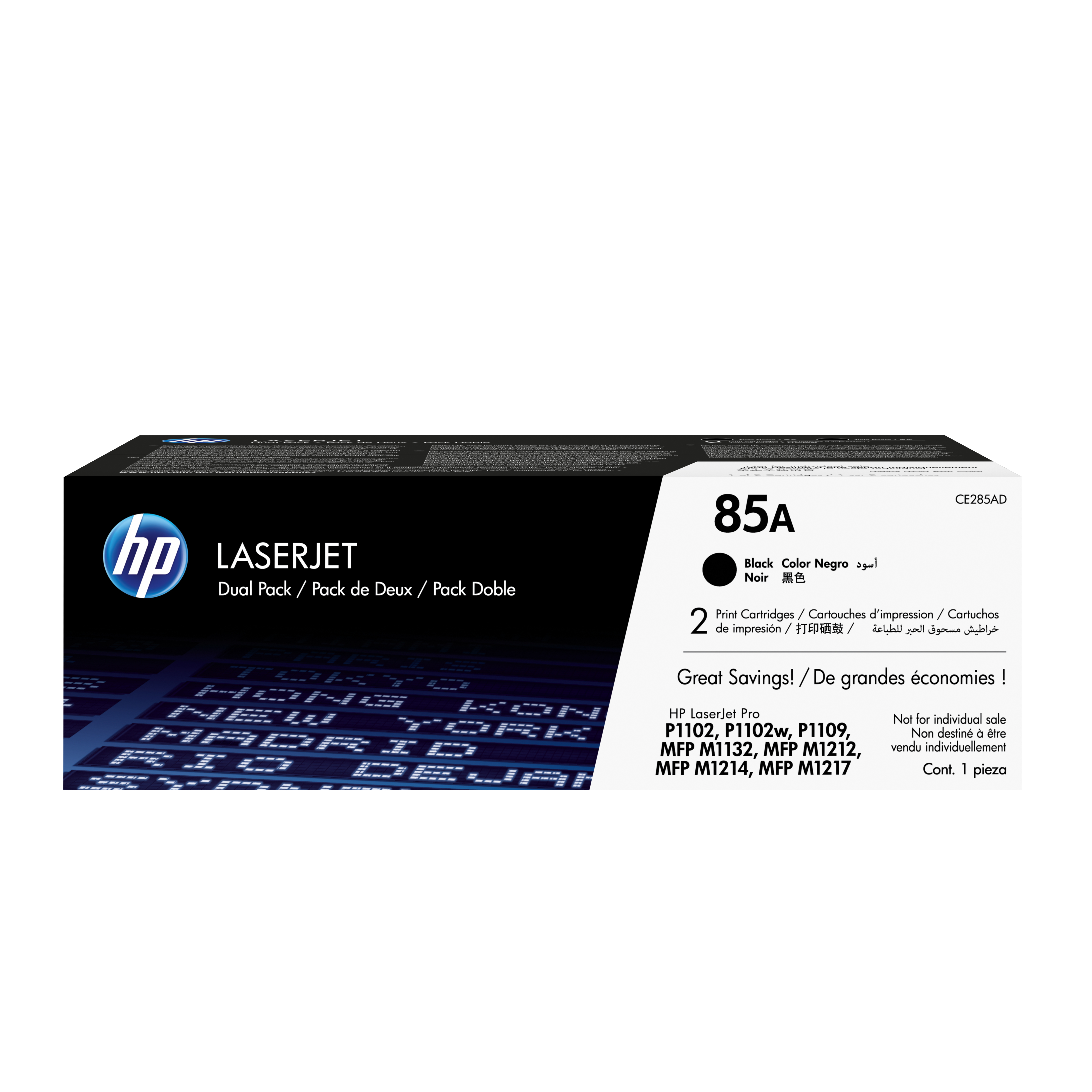 HP Confezione da 2 cartucce originali di Toner nero LaserJet HP 85A