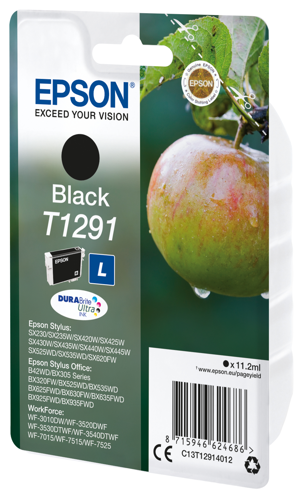Epson Inchiostro nero singolo DURABrite Ultra Mela T1291