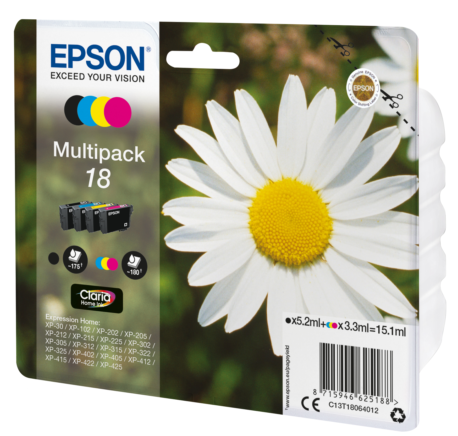 Epson Multipack 4 colori Claria Home Margherita 18