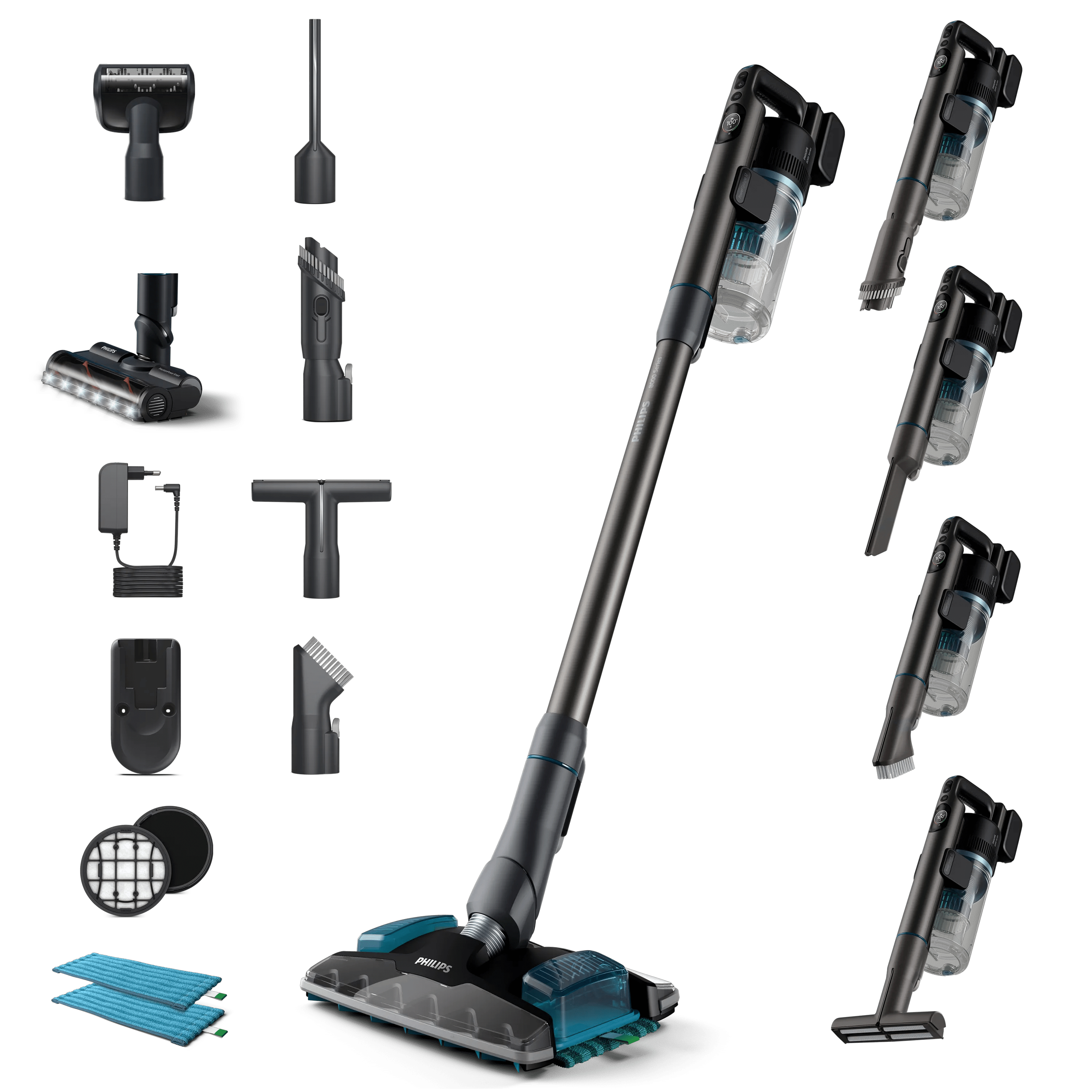 Philips 8000 Series XC8057/01 Aspirapolvere senza filo Aqua Plus