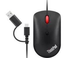 Lenovo 4Y51D20850 mouse Ufficio Ambidestro USB tipo-C Ottico 2400 DPI